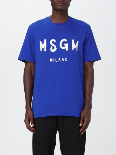 T恤 MSGM 男士 颜色 蓝色