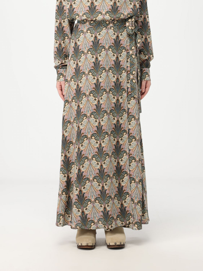 Shop Etro Skirt In Sablé Viscose With Paisley Pattern In Fa01