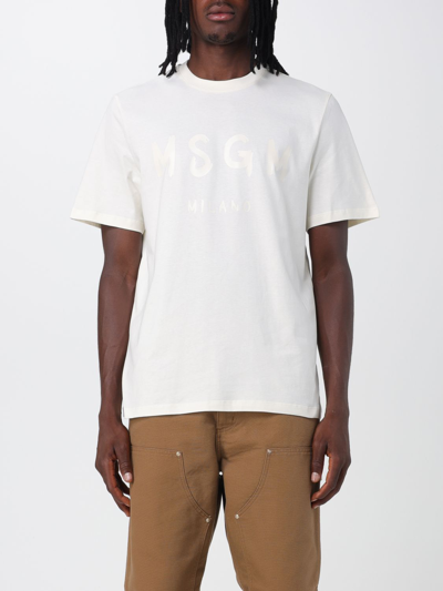 Msgm T-shirt  Herren Farbe Ivory In Ivory