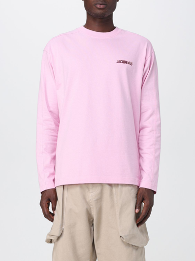 Shop Jacquemus T-shirt  Men Color Pink