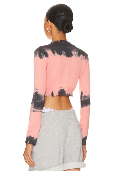 Shop Superdown Narelle Crop Sweater In Black & Pink