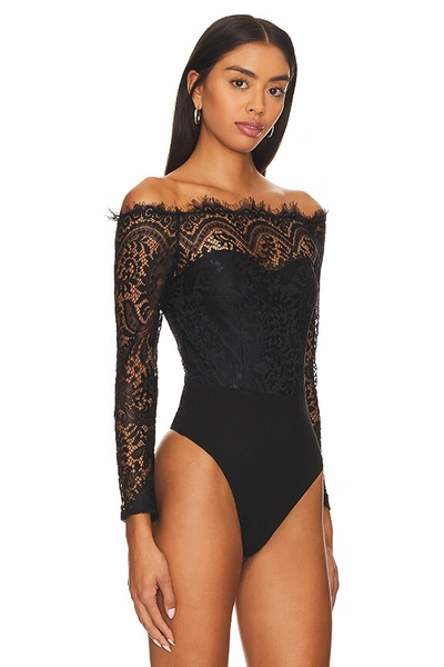 Superdown Rivka Off Shoulder Bodysuit In Black