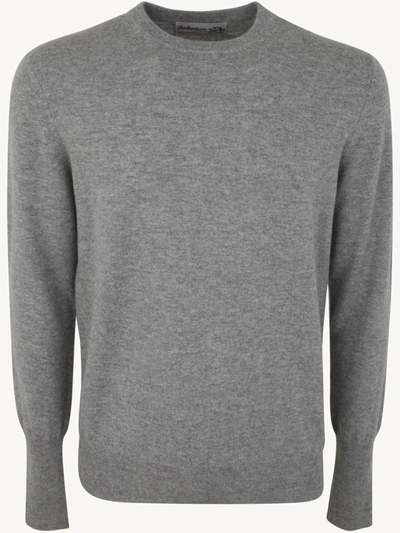 Shop Ballantyne Cashmere Round Neck Pullover Clothing In Grey