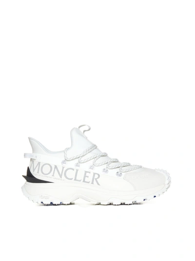 Shop Moncler Sneakers In Bianco