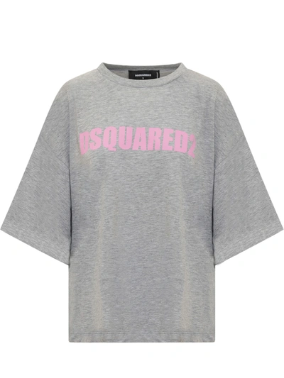 Shop Dsquared2 Oversize T-shirt In Grey Melange