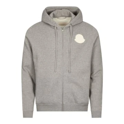 Shop Moncler Hooded Sweatshirt In Grey