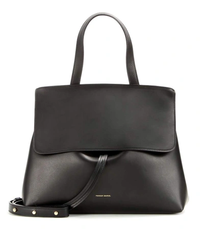 Shop Mansur Gavriel Lady Leather Shoulder Bag In Black