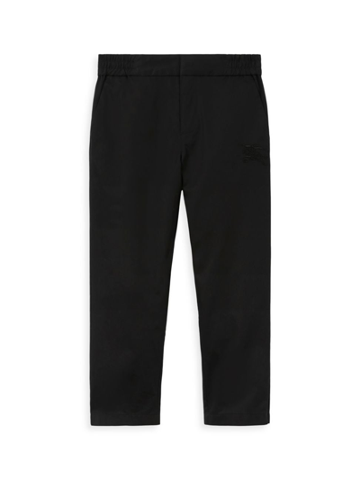 Shop Burberry Little Boy's & Boy's Slim-fit Pants In Black
