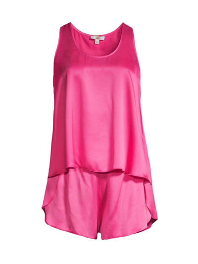 Shop Lunya Women's Silk Tulip-back Pajama Set In Caffeinated Pink