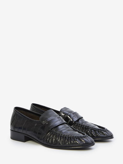 Shop The Row Soft Loafers In Eel In Black