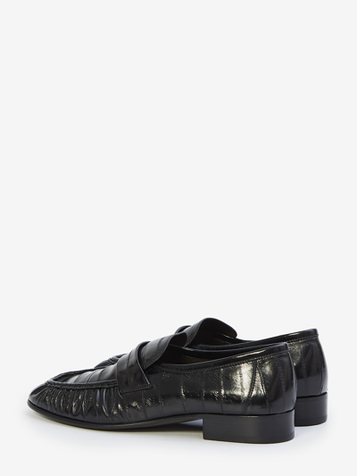 Shop The Row Soft Loafers In Eel In Black