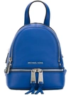 Michael Michael Kors Rhea Extra-small Grained Leather Backpack In Elctric Blue