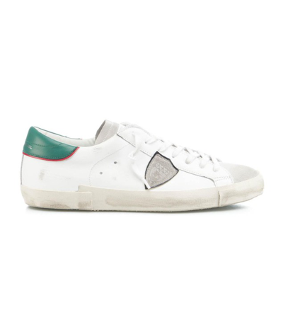Shop Philippe Model White "prsx Low" Sneakers