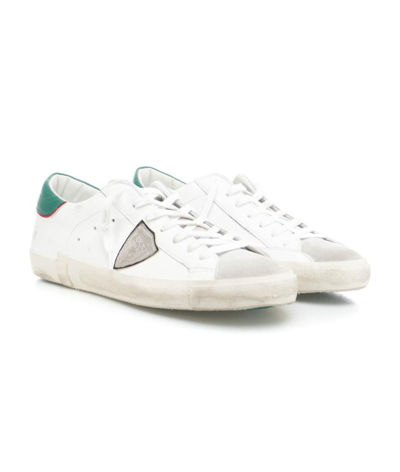 Shop Philippe Model White "prsx Low" Sneakers