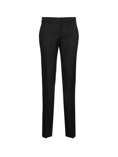 Shop Versace Virgin Wool Trouser In Black