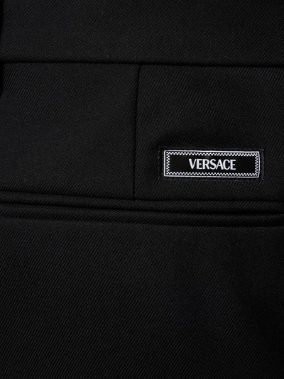 Shop Versace Virgin Wool Trouser In Black