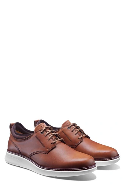 Samuel Hubbard Rafael Plain Toe Derby In Tan Leather