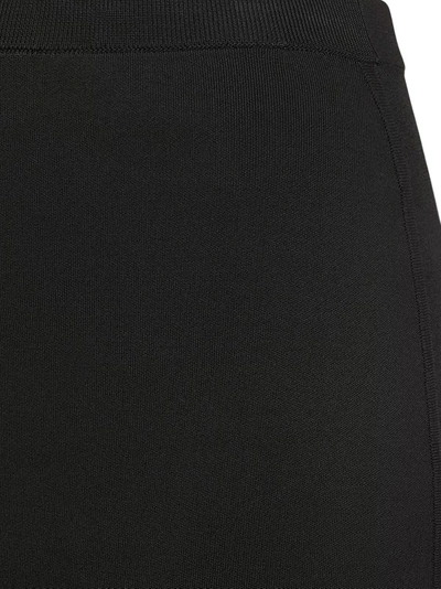 Saint Laurent Woman Midi Skirt Black Size L Wool, Polyamide, Recycled Elastane In Black