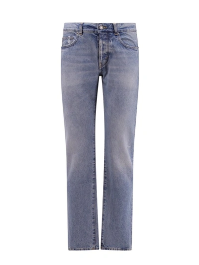 Shop Saint Laurent Slim Fit Five Pockets Jeans In Blue