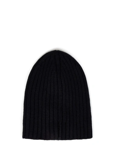 Shop Tom Ford Black Ribbed Cashmere Knit Beanie