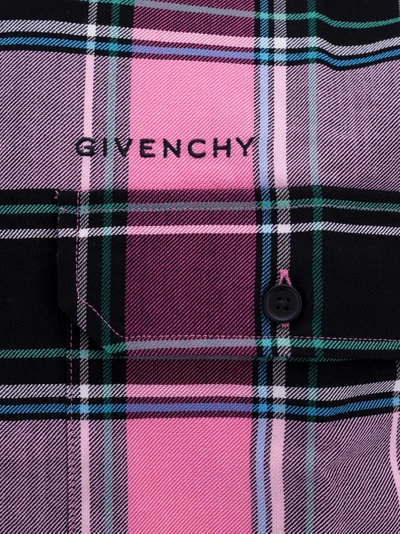 Shop Givenchy Multicolor Madras Oversize Shirt