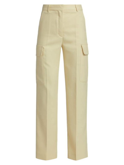 Shop Stella Mccartney Women's Tailored Straight Cargo Trousers In Butter