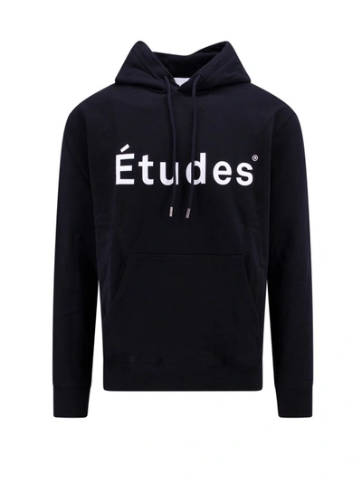 Shop Etudes Studio Organic Cotton Sweatshirt With Logo Patch In Black