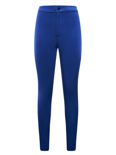 Shop Saint Laurent High-waist Skinny Trousers In Blue