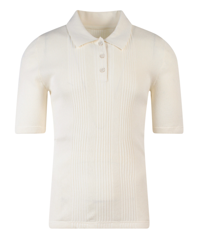 Shop Maison Margiela Polo Shirt In White