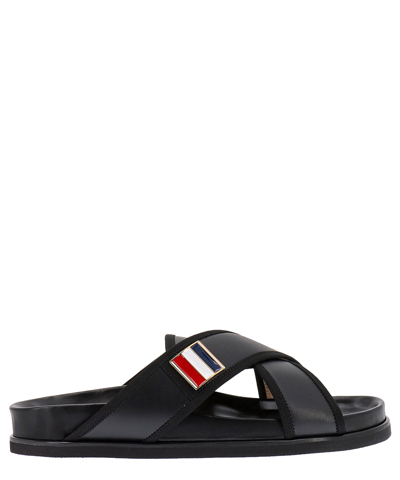 Shop Thom Browne Sandals In Black