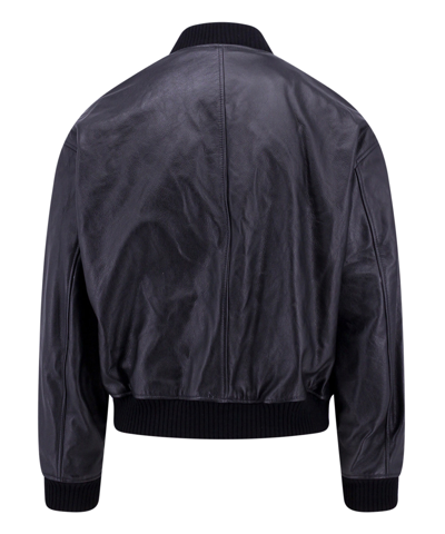 Shop Dolce & Gabbana Leather Jackets In Black