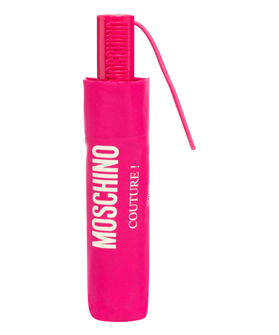 Shop Moschino Openclose Logo Couture Umbrella In Pink