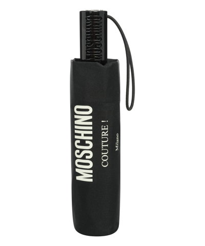 Shop Moschino Openclose Logo Couture Umbrella In Black