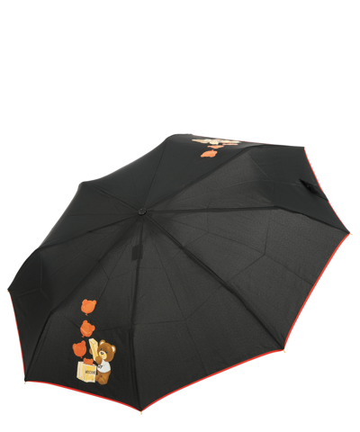 Shop Moschino Openclose Bear Balloons Umbrella In Black