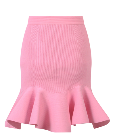 Shop Alexander Mcqueen Mini Skirt In Pink