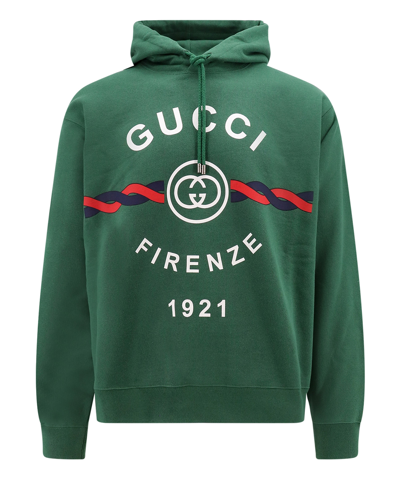 Shop Gucci Hoodie In Green