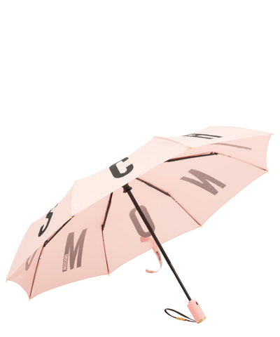 Shop Moschino Openclose M Logo Umbrella In Pink