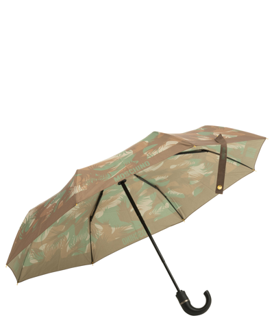Moschino Openclose Jungle Camouflage Umbrella In Green