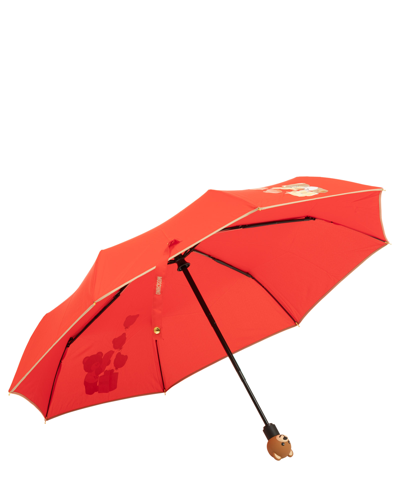 Shop Moschino Openclose Bear Balloons Mini Umbrella In Red