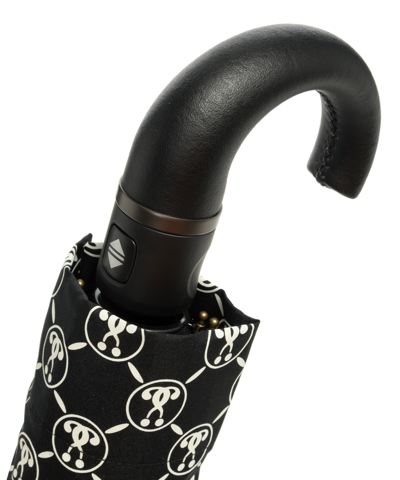 Shop Moschino Openclose Double Question Mark Mini Umbrella In Black