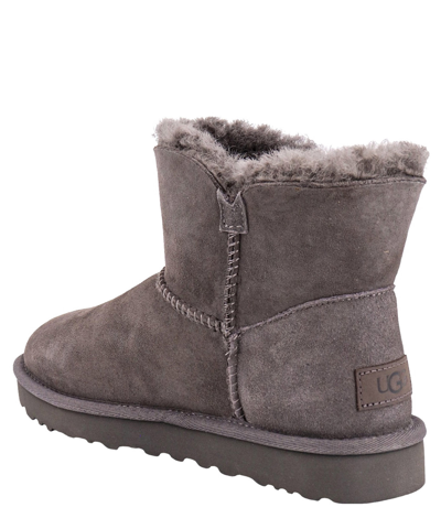 Ugg Mini Baley Button Ankle Boots In Grey