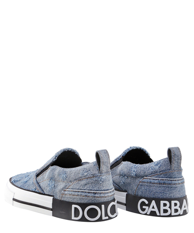Shop Dolce & Gabbana Slip-on Shoes In Blue