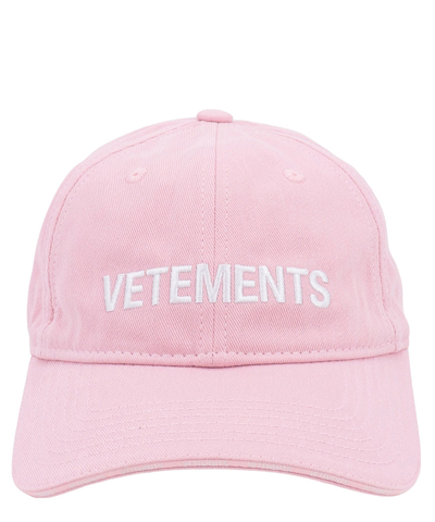 Shop Vetements Hat In Pink