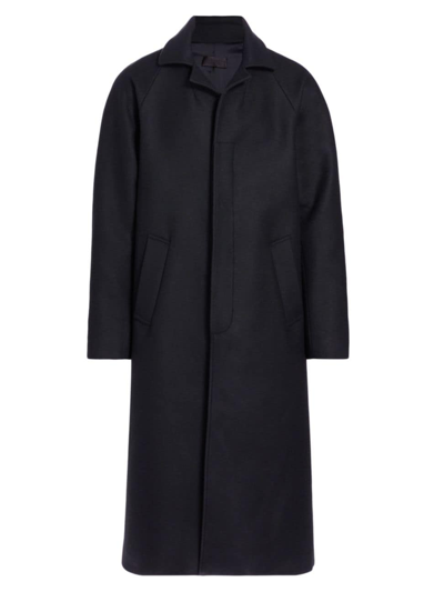 Shop Nili Lotan Men's Drinela Wool-blend Coat In Dark Navy