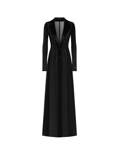 Shop Dolce & Gabbana Black Silk Coat