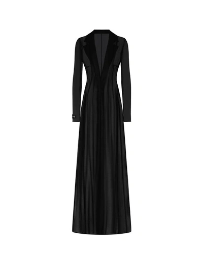 Shop Dolce & Gabbana Black Silk Coat