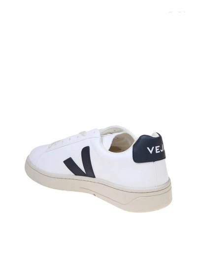 Shop Veja Urca Sneakers In White And Nautical Blue Leather