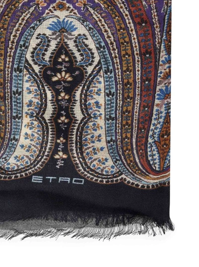 Shop Etro Modal And Cashmere Scarf In Grey