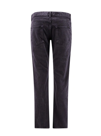Shop Saint Laurent Stretch Organic Cotton Jeans In Black