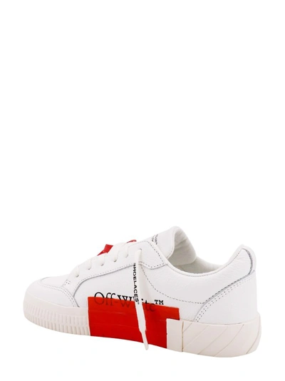 Shop Off-white Leather Sneakers With Iconic Zip Tye In White
